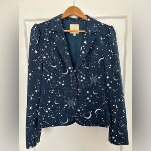 ModCloth Blue Stargazing Splendor Blazer